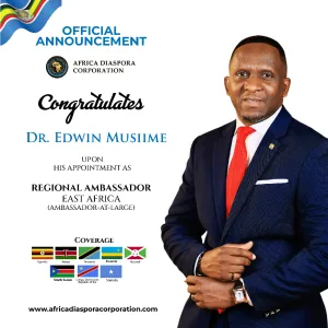 Dr. Edwin Musiime Appointed ADC Ambassador